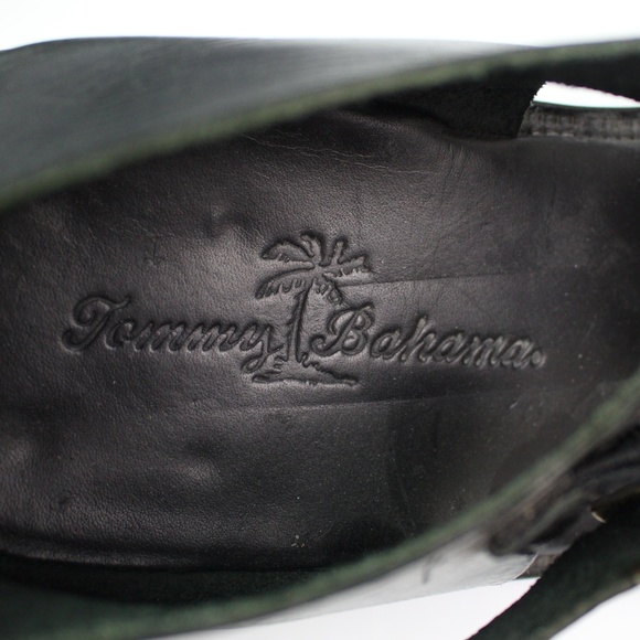 Tommy Bahama Lucca black fisherman sandals buckle - Picture 6 of 7